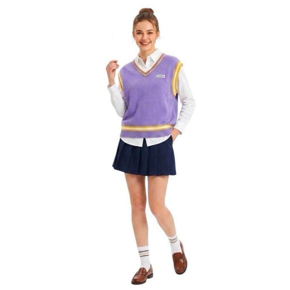 Miss Sumey Sweater Vest Preppy Collegiate  Tenniscore Varsity Sz Small-Medium
